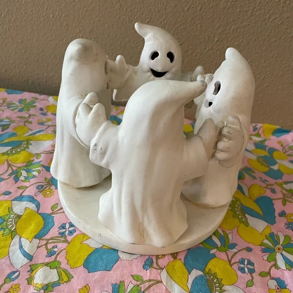 PENCO Vintage Four Ghost Candle Ceramic Holder